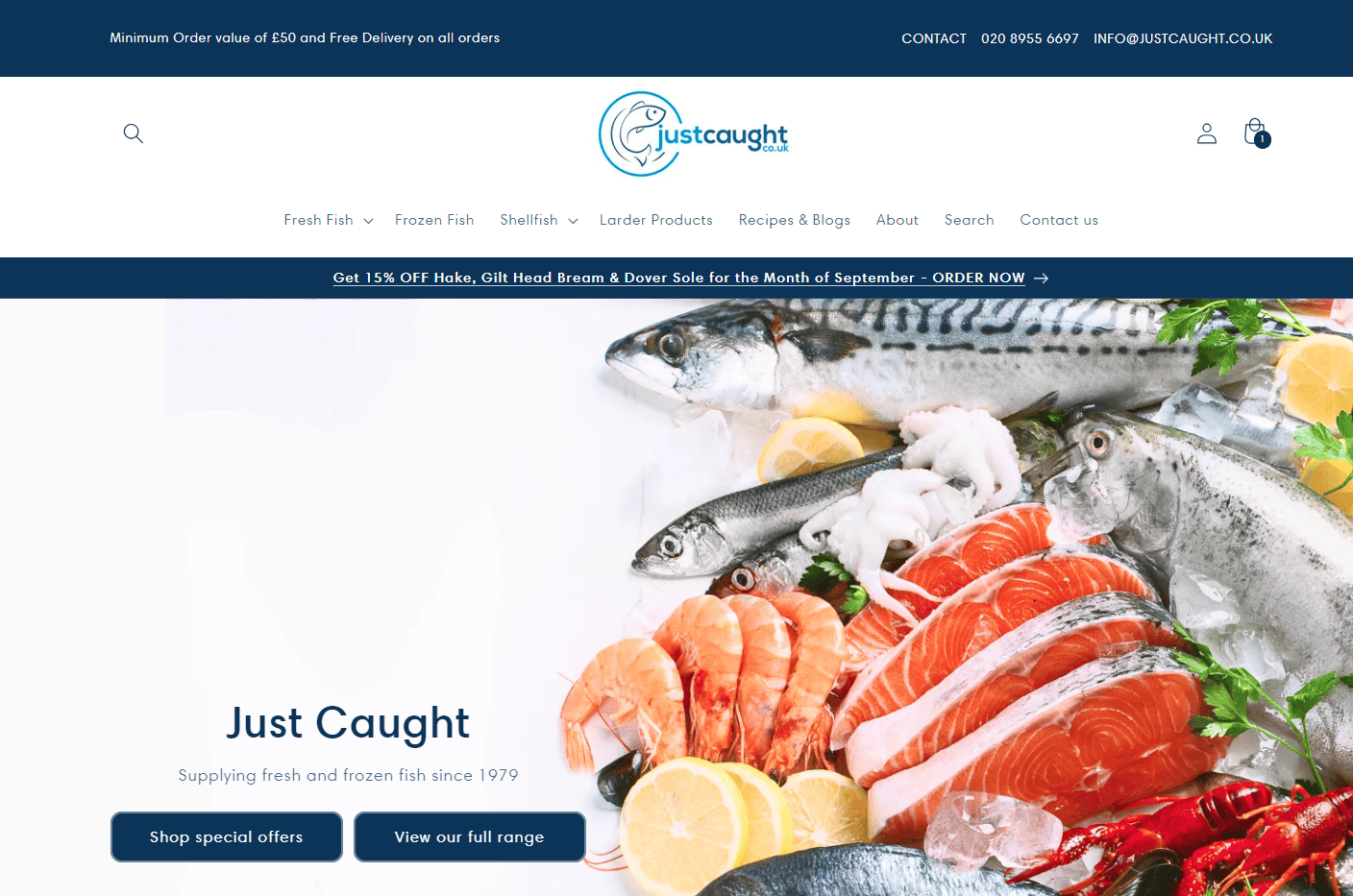 Justcaught.co.uk Sales up 106% YOY